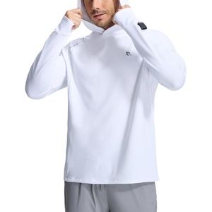 image:imagebaleaf Mens Fleece Running Hoodie Thermal Lightweight Hooded SweatshirtsWhite