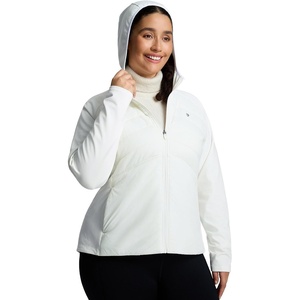 image:imagebaleaf Womens Plus Size Puffer Jacket Quilted with HoodWhite