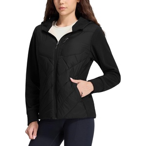 image:imagebaleaf Womens Quilted Jacket Lightweight for Winter RunningBlack