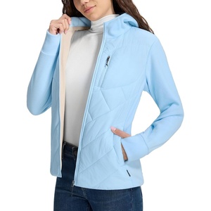 image:imagebaleaf Womens Quilted Jacket Lightweight for Winter RunningCool Blue