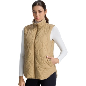 image:imagebaleaf Womens Reversible Quilted Puffer Vest Fleece LinedBrown