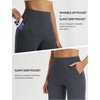 image:imagebaleaf 9 inch Womens Bermuda Golf Shorts 3 Pockets Stretchy  High Waisted Zipper Pocket Knee Length Long Short Walking Travel Athletic Running Hiking Workout CasualDark Gray