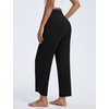 image:imagebaleaf Womens Barrel Pants Petite Travel Casual Pants with PocketsBlack