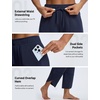 image:imagebaleaf Womens Barrel Pants Petite Travel Casual Pants with PocketsNavy Blue
