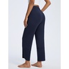 image:imagebaleaf Womens Barrel Pants Petite Travel Casual Pants with PocketsNavy Blue