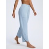 image:imagebaleaf Womens Barrel Pants Petite Travel Casual Pants with PocketsSteel Blue