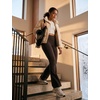 image:imagebaleaf Womens Fleece Lined Leggings with 4 Pockets Thermal Insulated PantsDark Brown