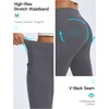 image:imagebaleaf Womens Fleece Lined Leggings with 4 Pockets Thermal Insulated PantsDark Gray