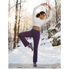 image:imagebaleaf Womens Fleece Lined Leggings with 4 Pockets Thermal Insulated PantsDark Purple