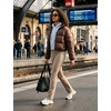 image:imagebaleaf Womens Fleece Lined Leggings with 4 Pockets Thermal Insulated PantsKhaki
