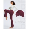 image:imagebaleaf Womens Fleece Lined Leggings with 4 Pockets Thermal Insulated PantsWine Red