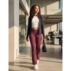 image:imagebaleaf Womens Fleece Lined Leggings with 4 Pockets Thermal Insulated PantsWine Red