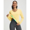 image:imagebaleaf Womens UPF 50 Sun Shirt Long Sleeve V Neck Outdoor  Lightweight UV Protection Quick Dry Breathable Moisture Wicking Ideal for Hiking Running Gym and Daily ActivitiesYellow