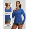 image:imagebaleaf Womens UPF 50 Sun Shirt Long Sleeve V Neck Outdoor  Lightweight UV Protection Quick Dry Breathable Moisture Wicking Ideal for Hiking Running Gym and Daily ActivitiesRoyal Blue