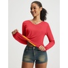 image:imagebaleaf Womens UPF 50 Sun Shirt Long Sleeve V Neck Outdoor  Lightweight UV Protection Quick Dry Breathable Moisture Wicking Ideal for Hiking Running Gym and Daily ActivitiesRed