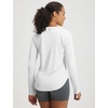 image:imagebaleaf Womens UPF 50 Sun Shirt Long Sleeve V Neck Outdoor  Lightweight UV Protection Quick Dry Breathable Moisture Wicking Ideal for Hiking Running Gym and Daily ActivitiesWhite