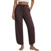 image:imagebaleaf Womens Barrel Pants Petite Travel Casual Pants with PocketsDark Brown