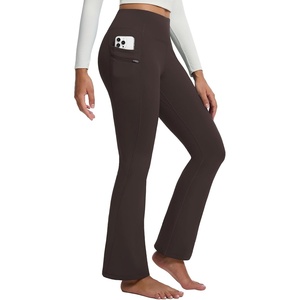 image:imagebaleaf Womens Fleece Lined Leggings with 4 Pockets Thermal Insulated PantsDark Brown