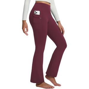 image:imagebaleaf Womens Fleece Lined Leggings with 4 Pockets Thermal Insulated PantsWine Red