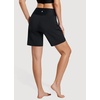 image:imagebaleaf Womens 7 Quick Dry Swim Board Shorts with Liner Black XS