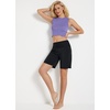 image:imagebaleaf Womens 7 Quick Dry Swim Board Shorts with Liner Black XS