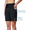 image:imagebaleaf Womens 7 Quick Dry Swim Board Shorts with Liner Black XS
