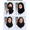 image:imagebaleaf Cold Weather Ski Mask for Women Sherpa Hood BalaclavaBlack