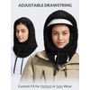 image:imagebaleaf Cold Weather Ski Mask for Women Sherpa Hood BalaclavaBlack