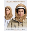 image:imagebaleaf Cold Weather Ski Mask for Women Sherpa Hood BalaclavaBrown