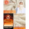 image:imagebaleaf Cold Weather Ski Mask for Women Sherpa Hood BalaclavaIvory White