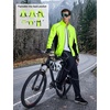 image:imagebaleaf Mens Cycling Jacket Winter Running Water Resistant PackableFluorescent Green