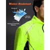 image:imagebaleaf Mens Cycling Jacket Winter Running Water Resistant PackableFluorescent Green