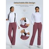 image:imagebaleaf Waterproof Snow Pants Womens Insulated Ski BibsWine Red