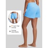 image:imagebaleaf Womens 4 High Waisted Swim Shorts with Zipper PocketsBlue