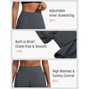 image:imagebaleaf Womens 4 High Waisted Swim Shorts with Zipper PocketsDark Gray