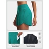 image:imagebaleaf Womens 4 High Waisted Swim Shorts with Zipper PocketsGreen