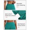 image:imagebaleaf Womens 4 High Waisted Swim Shorts with Zipper PocketsGreen