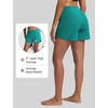 image:imagebaleaf Womens 4 High Waisted Swim Shorts with Zipper PocketsGreen