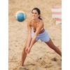 image:imagebaleaf Womens 4 High Waisted Swim Shorts with Zipper PocketsLight Blue