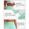 image:imagebaleaf Womens 4 High Waisted Swim Shorts with Zipper PocketsLight Green