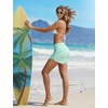 image:imagebaleaf Womens 4 High Waisted Swim Shorts with Zipper PocketsLight Green