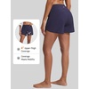 image:imagebaleaf Womens 4 High Waisted Swim Shorts with Zipper PocketsNavy Blue