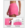 image:imagebaleaf Womens 4 High Waisted Swim Shorts with Zipper PocketsPink