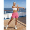 image:imagebaleaf Womens 4 High Waisted Swim Shorts with Zipper PocketsPink