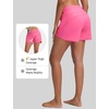 image:imagebaleaf Womens 4 High Waisted Swim Shorts with Zipper PocketsPink