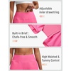 image:imagebaleaf Womens 4 High Waisted Swim Shorts with Zipper PocketsPink