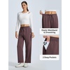 image:imagebaleaf Womens Fleece Lined Pants Water Resistant Thermal Warm Pants WinterDark Brown