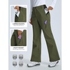 image:imagebaleaf Womens Snow Softshell Pants for Winter SkiingArmy Green