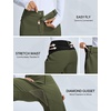 image:imagebaleaf Womens Snow Softshell Pants for Winter SkiingArmy Green
