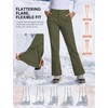 image:imagebaleaf Womens Snow Softshell Pants for Winter SkiingArmy Green